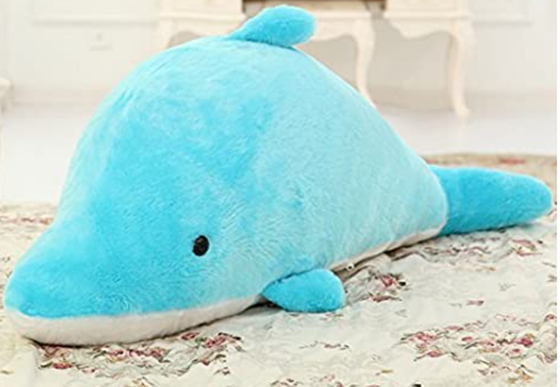 Picture of a 55 inch plush dolphin you could win